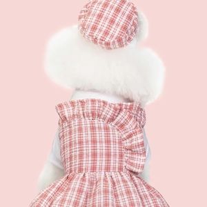 Dog dress with hat